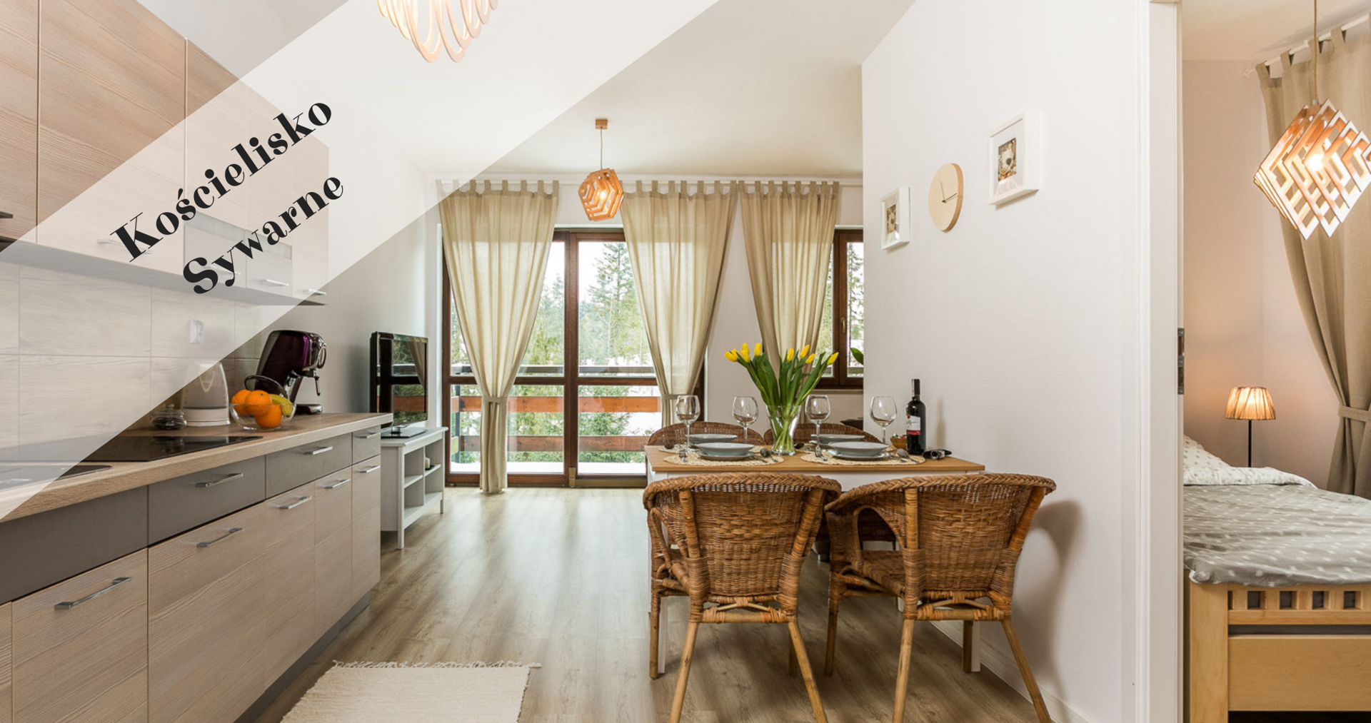 Apartament z tarasem i widokiem na góry i las